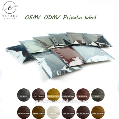 Organic Private Label OEM Hair Fibre for Baldness Keratin Thickening Powder Permanent Products